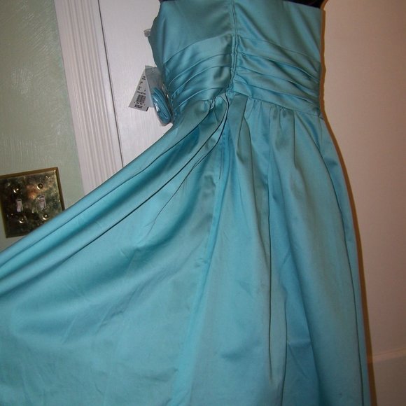 David's Bridal Dress Wedding Party Cocktail 6 NWT Blue - Picture 7 of 15